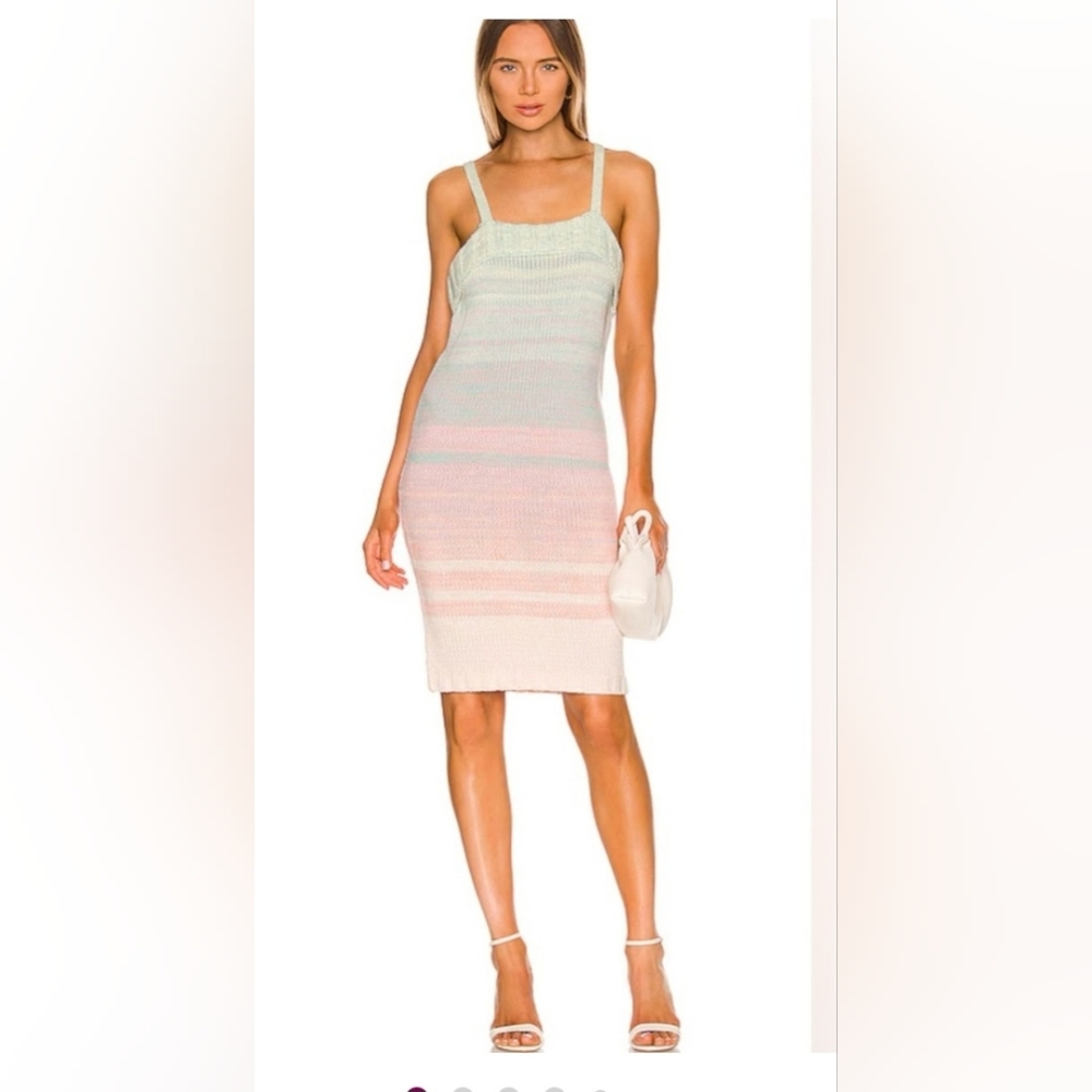 NWT 525 Ombre Mini Dress Taffy Multi Knit Sweater Dress